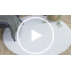Modern washing carpet LINDO circle white, anti-slip, shaggy
