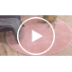 Modern washing carpet LINDO circle pink, anti-slip, shaggy