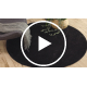 Modern washing carpet LINDO circle black, anti-slip, shaggy