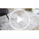 DISTIN 0144A white / cream / beige modern carpet - Abstraction, vintage, fringes