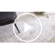 DISTIN 0828A pink / powder / white modern carpet - Abstraction, vintage, fringes