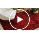 ORIENT 4722 carpet burgundy / black Oriental, with fringes