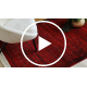 ORIENT 5820 carpet burgundy / black Oriental, stripes with fringes