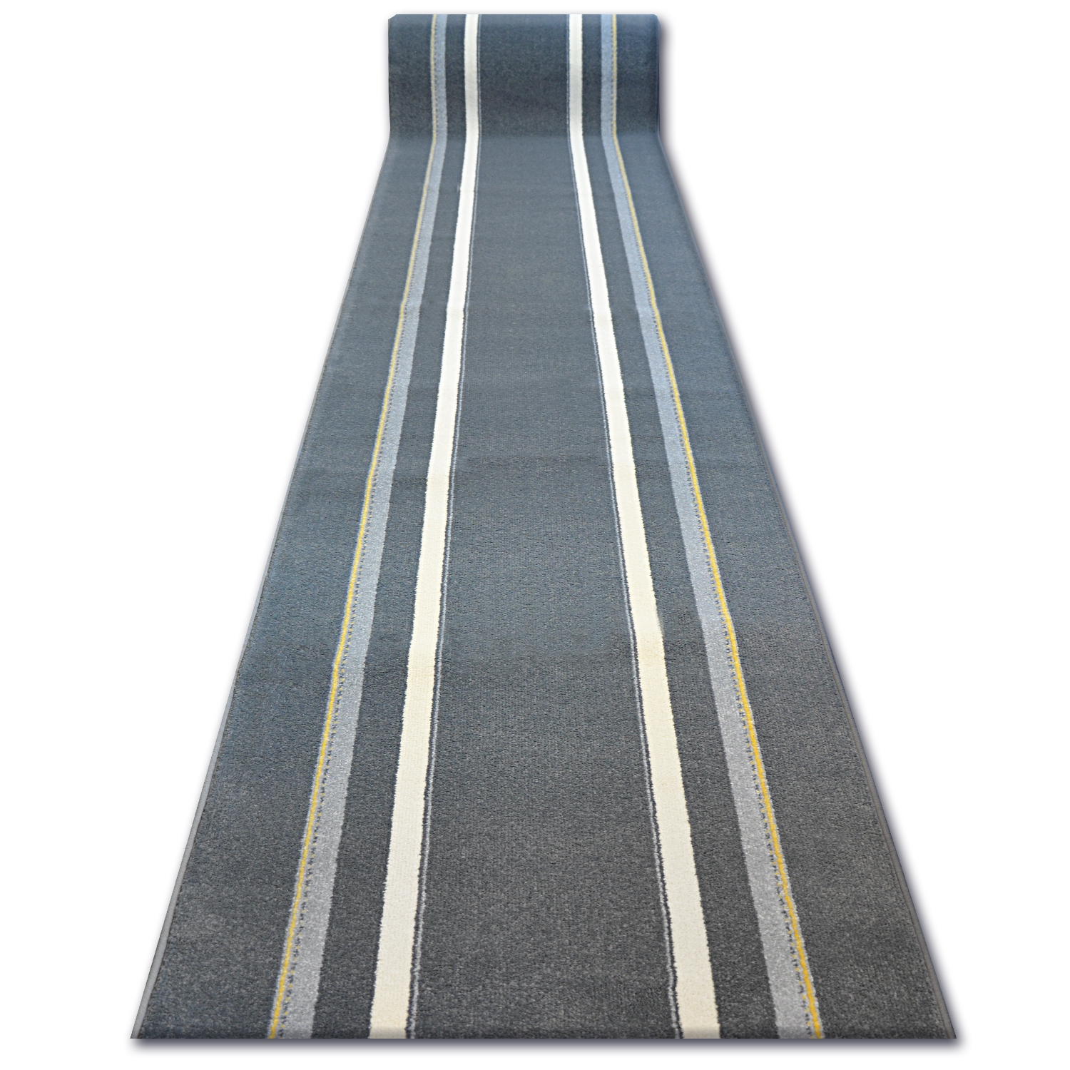 Modern Hall Runner FUNKY TOP TOL graphite stripes Width 80 -100 cm long ...
